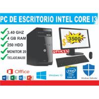Pc Hp Intel Core I3 Win10-paq-antivirus Lista Trabajar, usado segunda mano   México 