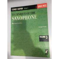 Technique Of The Saxophone. Volume 3. Rhythm Studies. Joseph segunda mano   México 