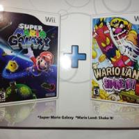 Super Mario Galaxy Y Wario Land Shake De Wii Caja Instructiv segunda mano   México 