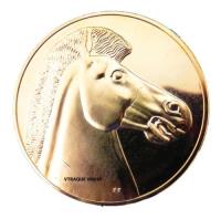 Medalla Caballo 1980 Franklin Mint 50mm Chapeada En Oro 24k, usado segunda mano   México 