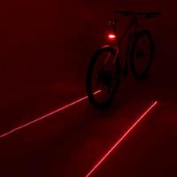 Luz Trasera Para Bicicleta 5 Leds Y 2 Laser, usado segunda mano   México 